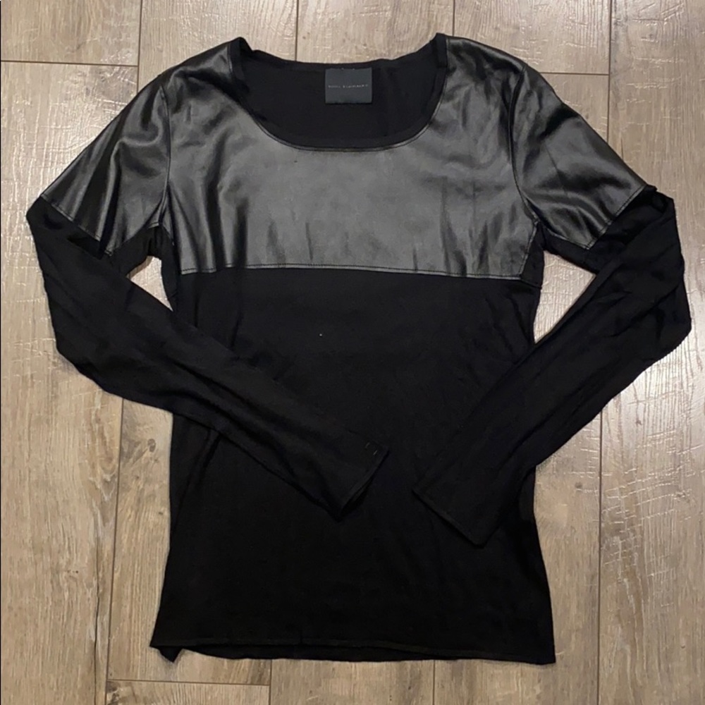 Cashmere/Silk/Leather Sweater